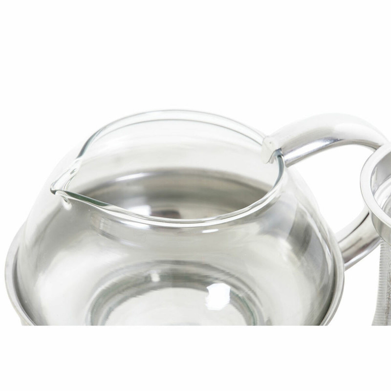 Image secondaire de Théière DKD Home Decor Argenté Acier inoxydable Verre Plastique 600 ml 15 x 12 x 12 cm