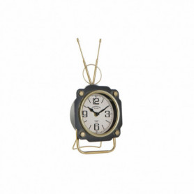 Horloge de table DKD Home Decor Verre Noir Doré Fer (15.5 x 8.5 x 32 cm) 33,99 €