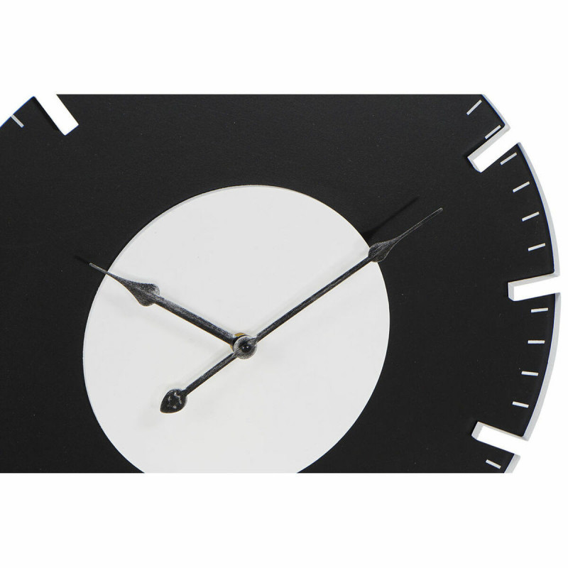 Image secondaire de Horloge Murale DKD Home Decor 50 x 3,5 x 50 cm Noir Blanc Vintage Bois MDF (2 Unités)