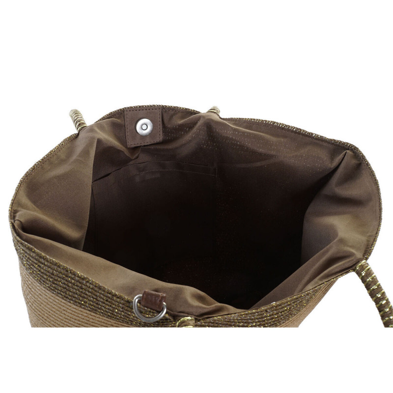 Image secondaire de Sac de plage DKD Home Decor 43 x 10 x 28 cm Beige Marron Vert (2 Unités)