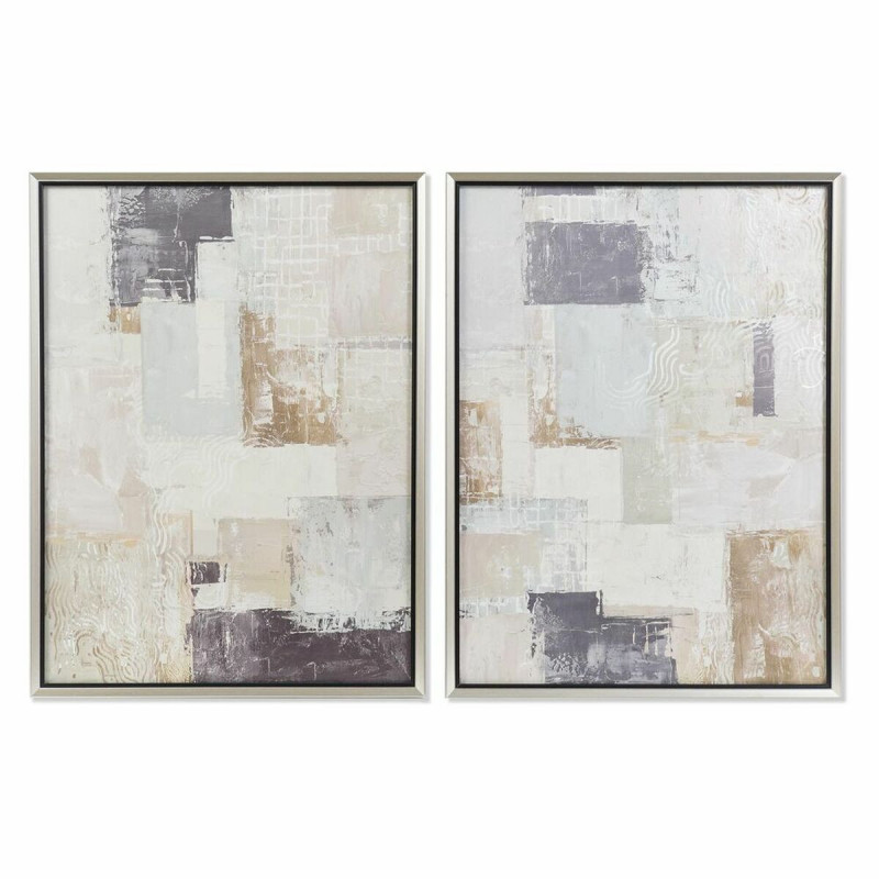 Cadre DKD Home Decor Abstrait 60 x 3 x 80 cm Moderne (2 Unités)