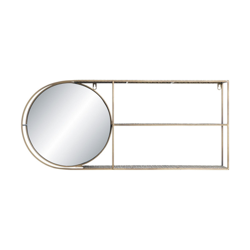 Miroir mural DKD Home Decor Miroir Doré Métal Moderne (80 x 13 x 35 cm)