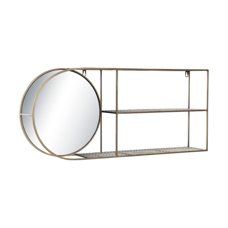 Image secondaire de Miroir mural DKD Home Decor Miroir Doré Métal Moderne (80 x 13 x 35 cm)