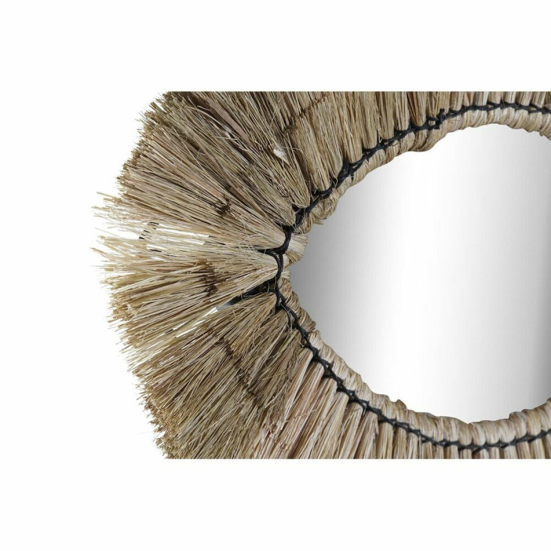 Image secondaire de Miroir mural DKD Home Decor Verre Naturel Jute (54 x 3 x 34 cm)