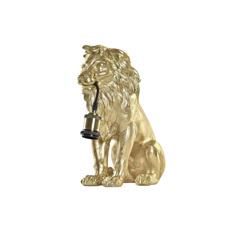 Lampe de bureau DKD Home Decor Doré Lion 220 V 50 W (31,5 x 18 x 35,5 cm)