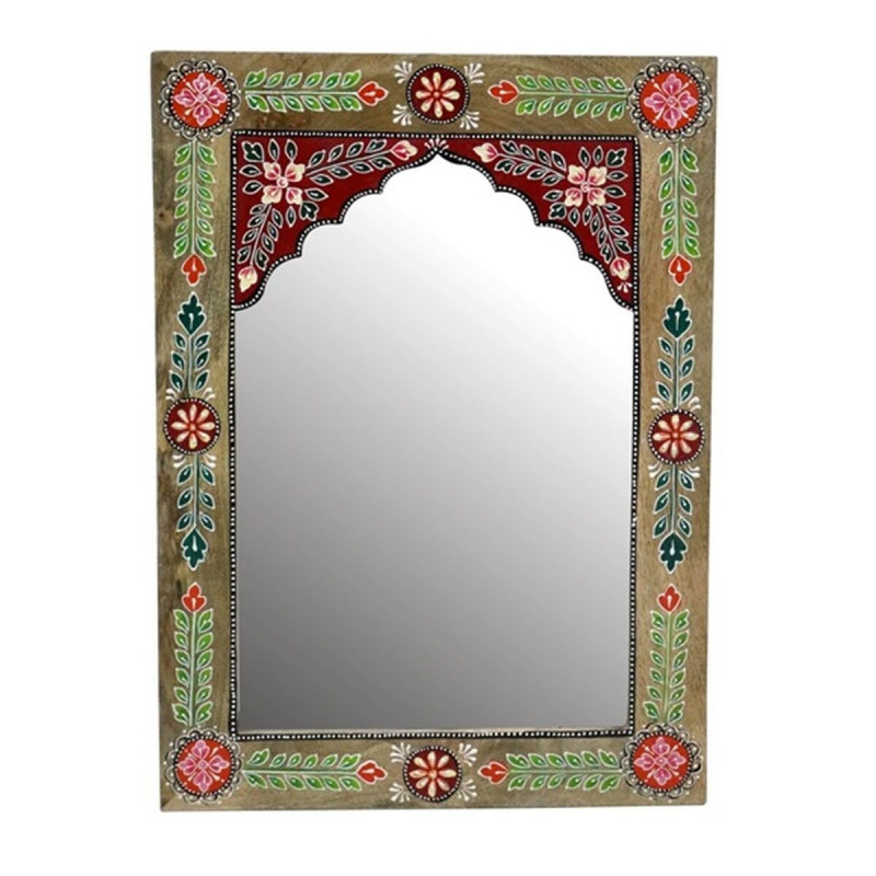 Miroir mural DKD Home Decor Floral Multicouleur Bois MDF (41 x 2 x 56 cm)