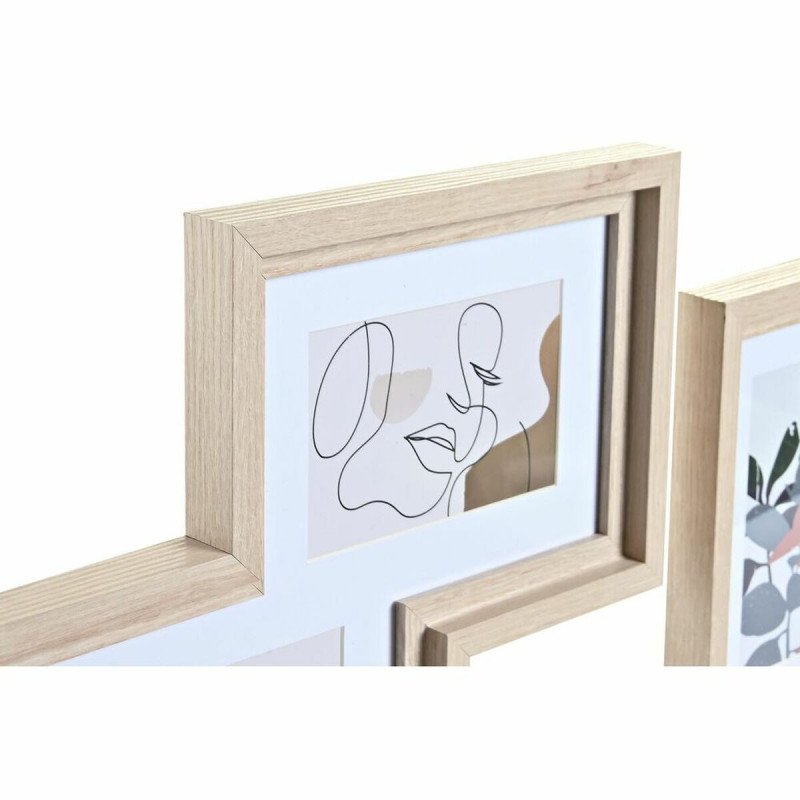 Image secondaire de Porte photos mural DKD Home Decor Urban Verre Naturel Multicouleur Bois MDF (40 x 1,5 x 50 cm)