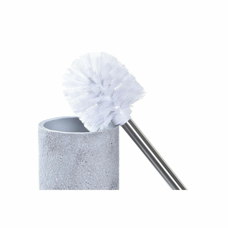 Image secondaire de Brosse de salle de wc DKD Home Decor Gris Argenté Acier inoxydable Ciment Scandi 10 x 10 x 40 cm