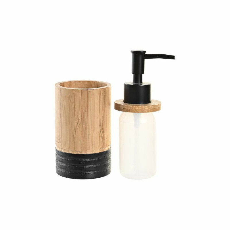 Image secondaire de Distributeur de Savon DKD Home Decor Noir Naturel Bambou polypropylène