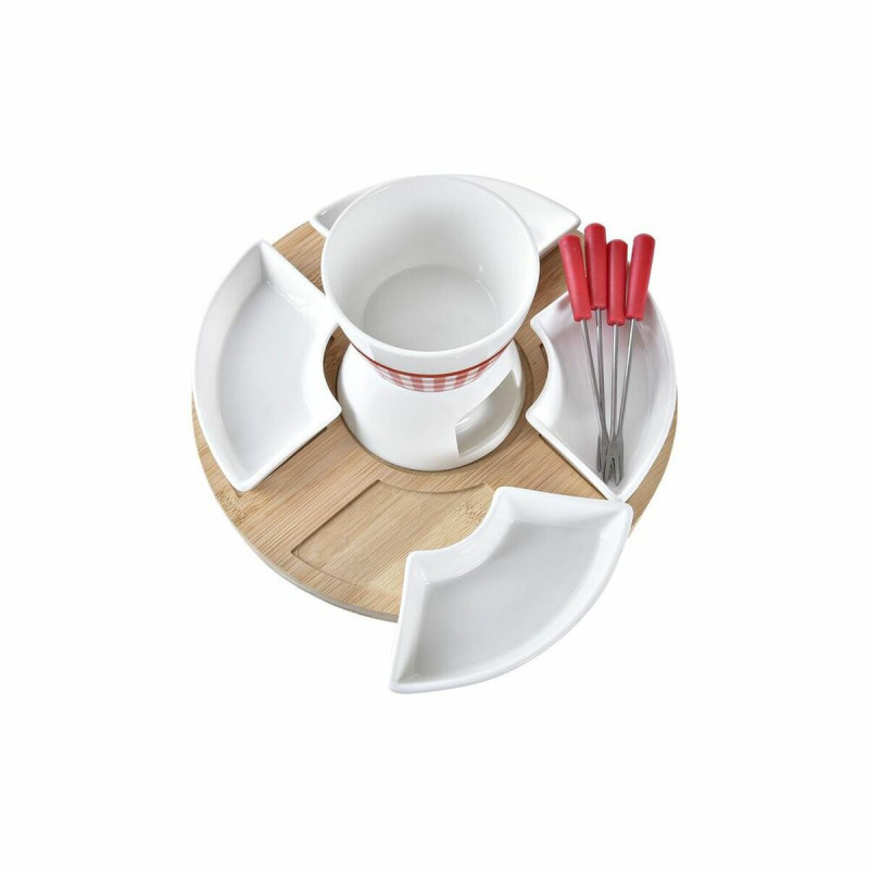 Image secondaire de Fondue DKD Home Decor Rouge 26,5 x 26,5 x 1,5 cm (10 pcs)