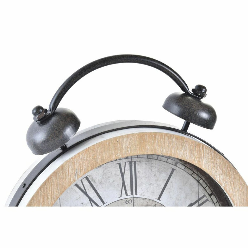 Image secondaire de Horloge de table DKD Home Decor 25,8 x 8 x 32 cm Naturel Blanc Fer Traditionnel Bois MDF (2 Unités)