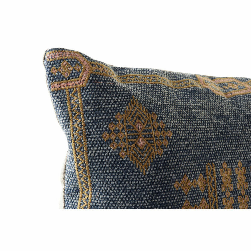 Image secondaire de Coussin DKD Home Decor Bleu Orange Arabe 50 x 10 x 50 cm (2 Unités)