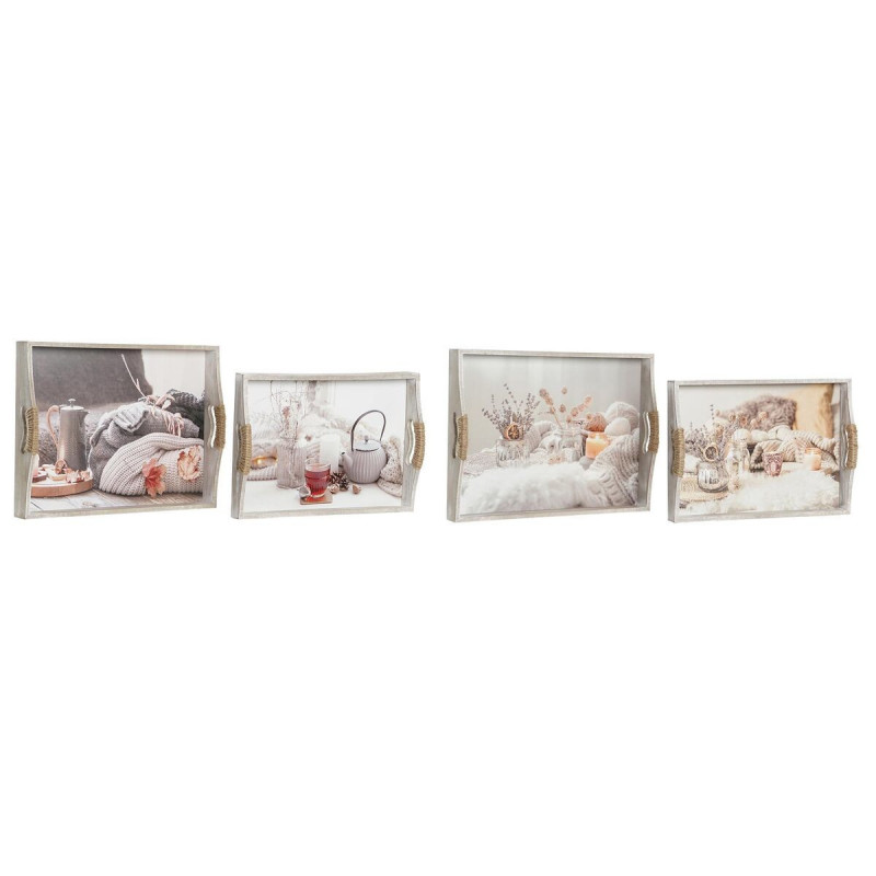 Image secondaire de Jeux de plateaux DKD Home Decor Multicouleur 40 x 30 x 6 cm Bois MDF (2 Unités)