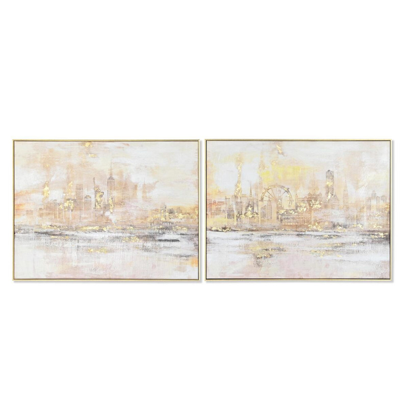 Cadre DKD Home Decor 80 x 3,5 x 60 cm New York Loft (2 Unités)