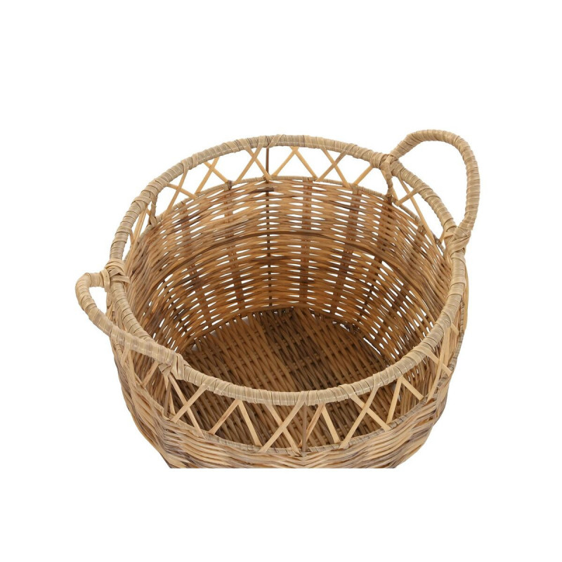 Image secondaire de Set de basket DKD Home Decor Naturel Métal Polyéthylène 38 x 38 x 34 cm 38 x 38 x 27 cm 3 Pièces