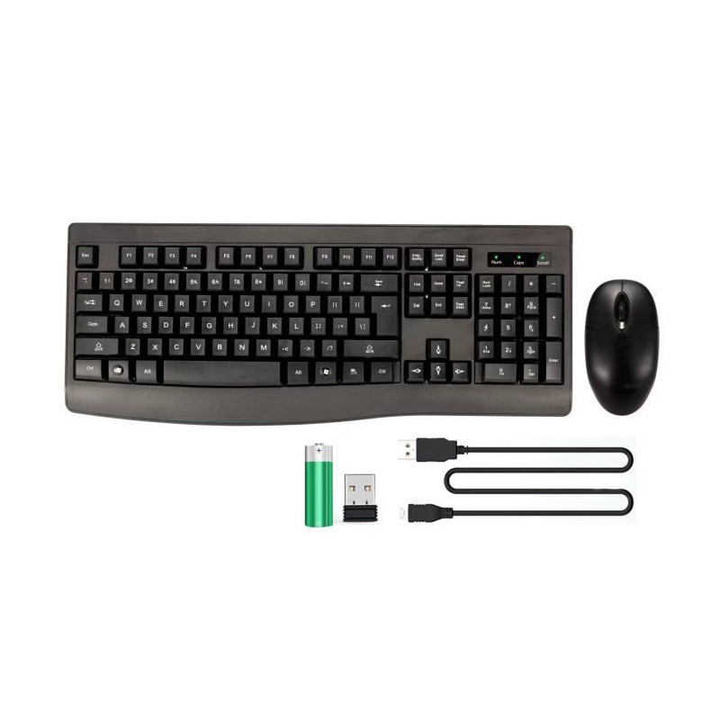 Pack clavier souris sans fil rechargeable BLUESTORK - Noir