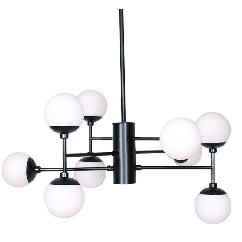 Image secondaire de Suspension DKD Home Decor Verre Noir (76.2 x 76.2 x 40.64 cm)