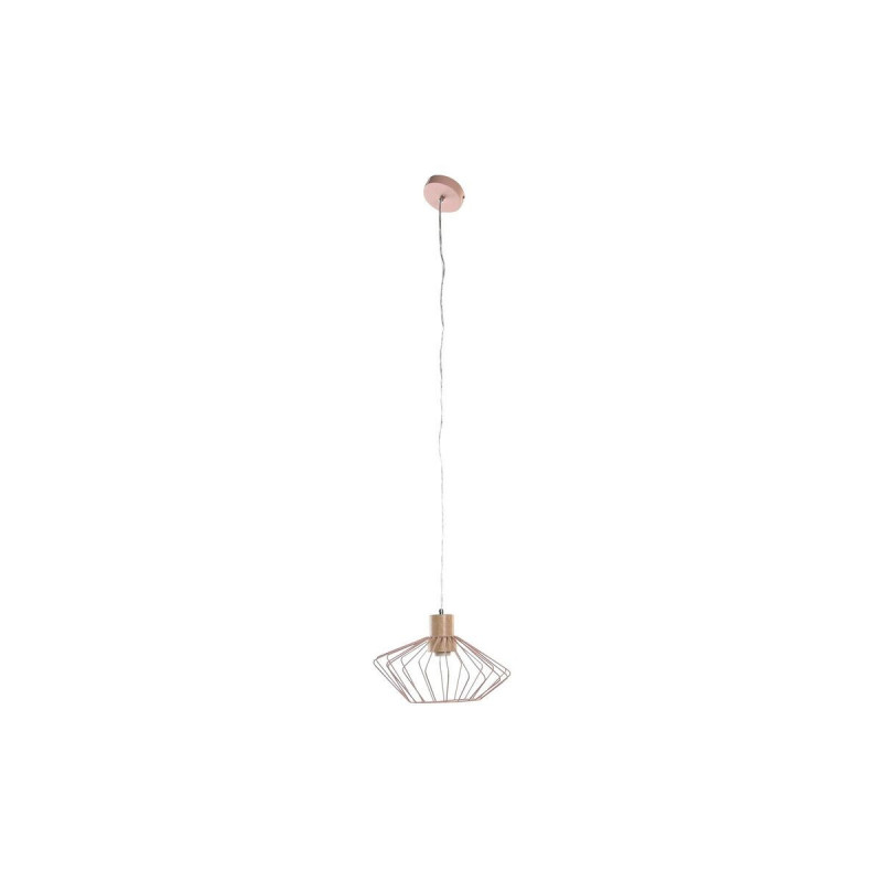 Image secondaire de Suspension DKD Home Decor 34 x 34 x 21 cm Argenté Noir Gris Rose Métal Blanc 50 W 60 W Pin