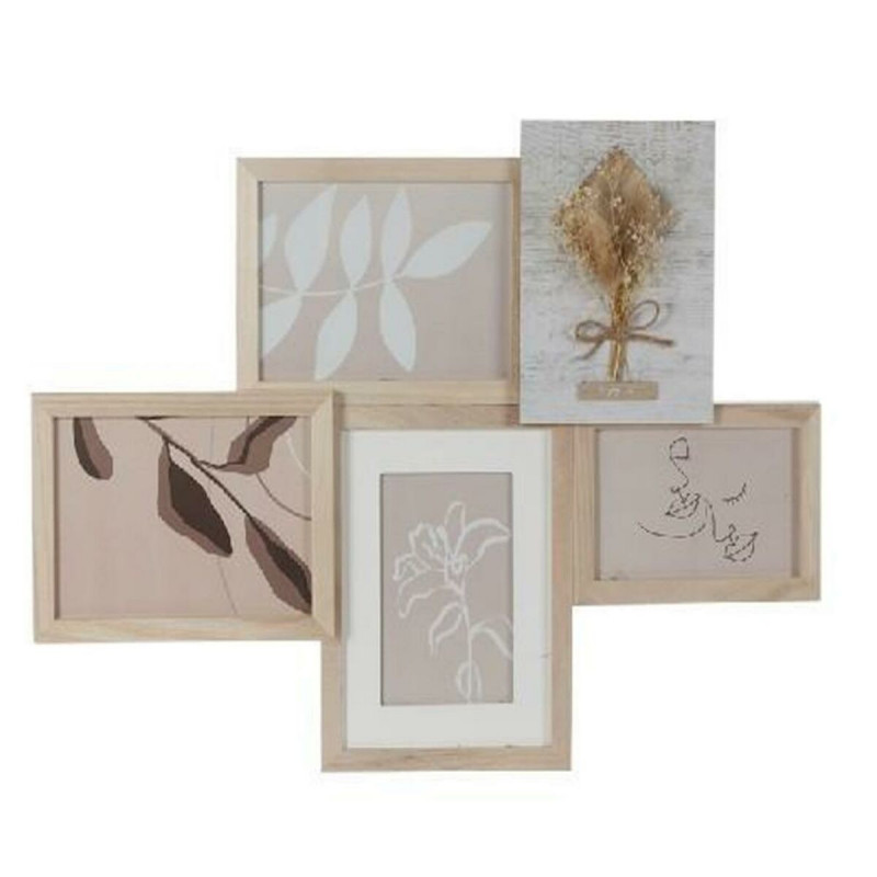 Cadre photo DKD Home Decor 53 x 2,4 x 39,5 cm Verre Naturel Shabby Chic