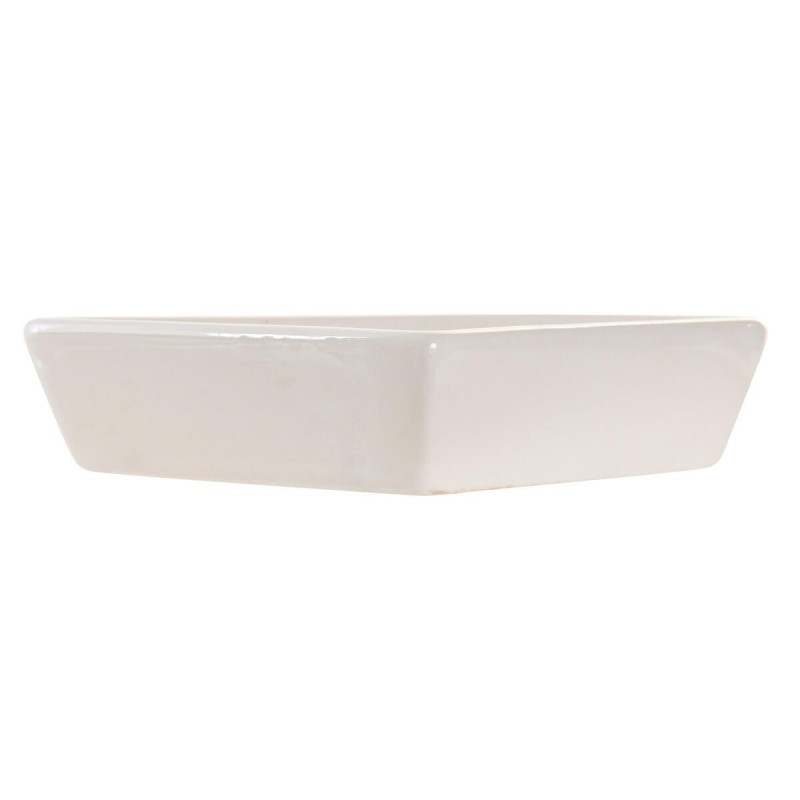 Image secondaire de Plateau apéritif DKD Home Decor 21,5 x 21,5 x 1 cm Beige Blanc Grès Traditionnel