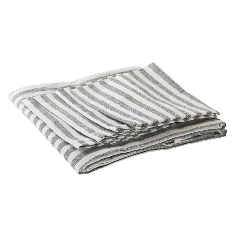 Image secondaire de Nappe et serviettes de table DKD Home Decor 150 x 150 x 0,5 cm Gris Blanc Vert