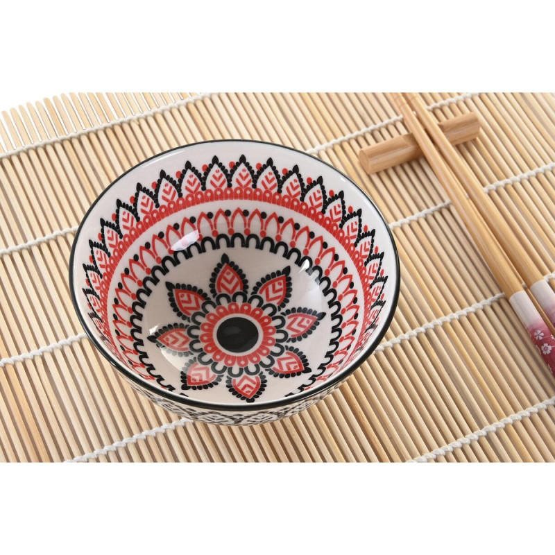 Image secondaire de Set de sushi DKD Home Decor 14,5 x 14,5 x 31 cm Multicouleur Mandala Grès Oriental (16 Pièces)