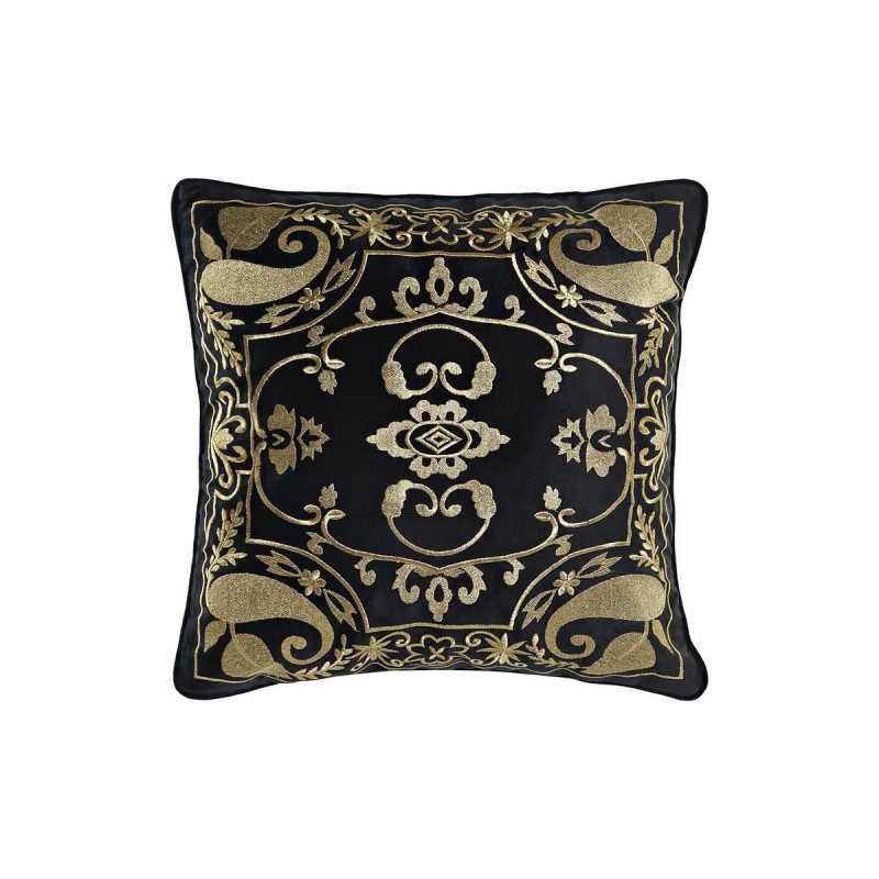 Coussin DKD Home Decor Noir Doré 45 x 10 x 45 cm Arabe