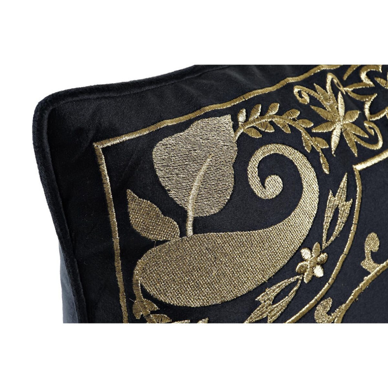 Image secondaire de Coussin DKD Home Decor Noir Doré 45 x 10 x 45 cm Arabe