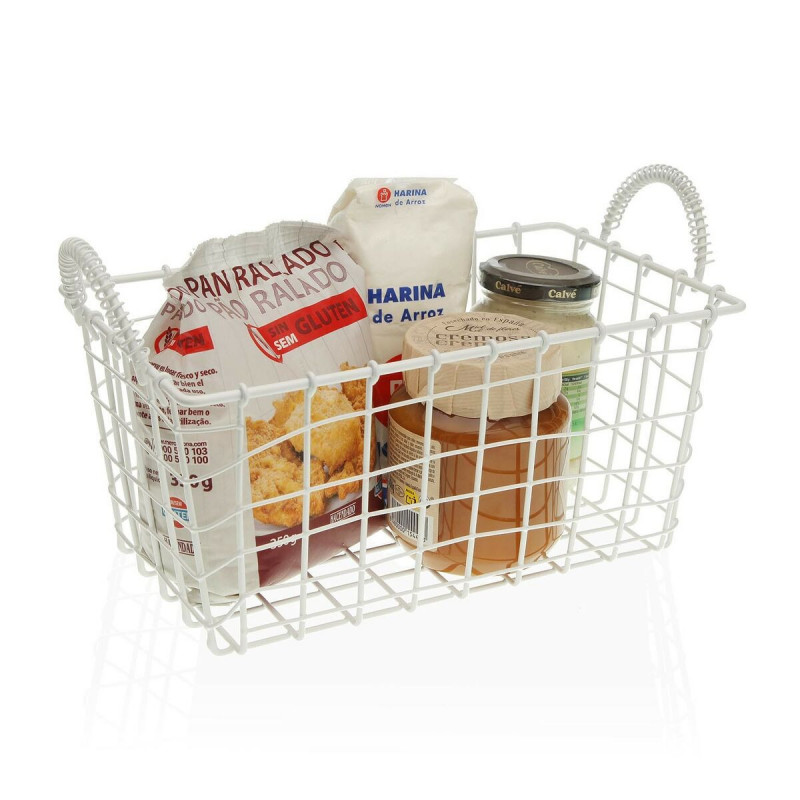 Image secondaire de Panier Multi-usages Versa Blanc Acier industriel (23 x 14,5 x 37 cm)