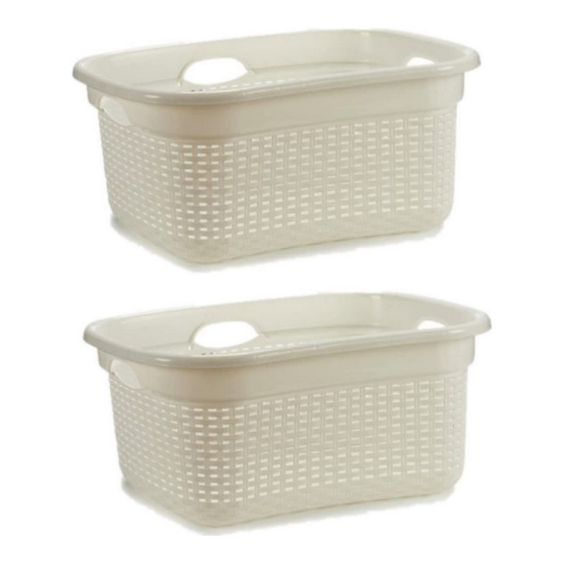 Image secondaire de Panier 986485 Blanc Plastique 25 L 42,5 x 25,5 x 63,5 cm