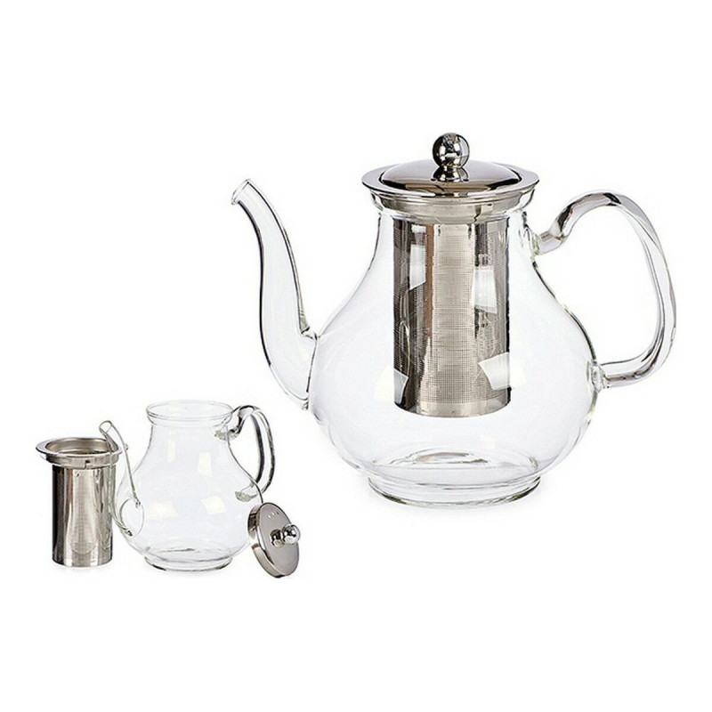 Image secondaire de Théière Classic Grand Verre Transparent Acier (1100 ml)