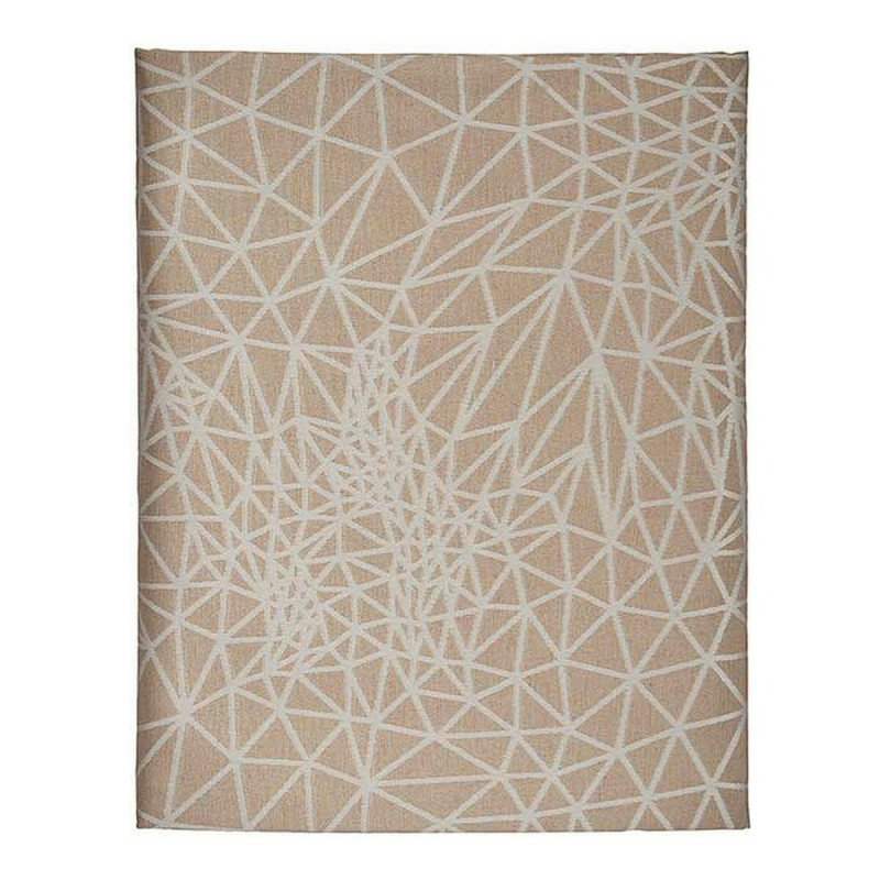 Nappe Abstrait Beige Jacquard Blanc (140 x 180 cm)