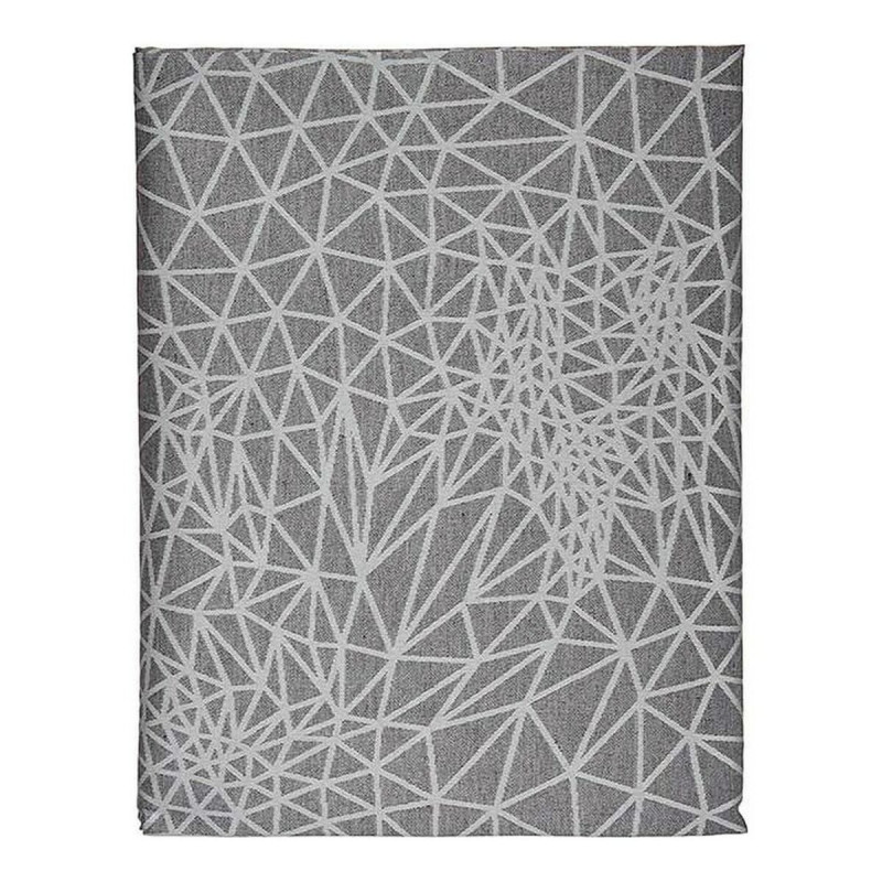 Nappe Abstrait Gris Jacquard Blanc (140 x 180 cm)