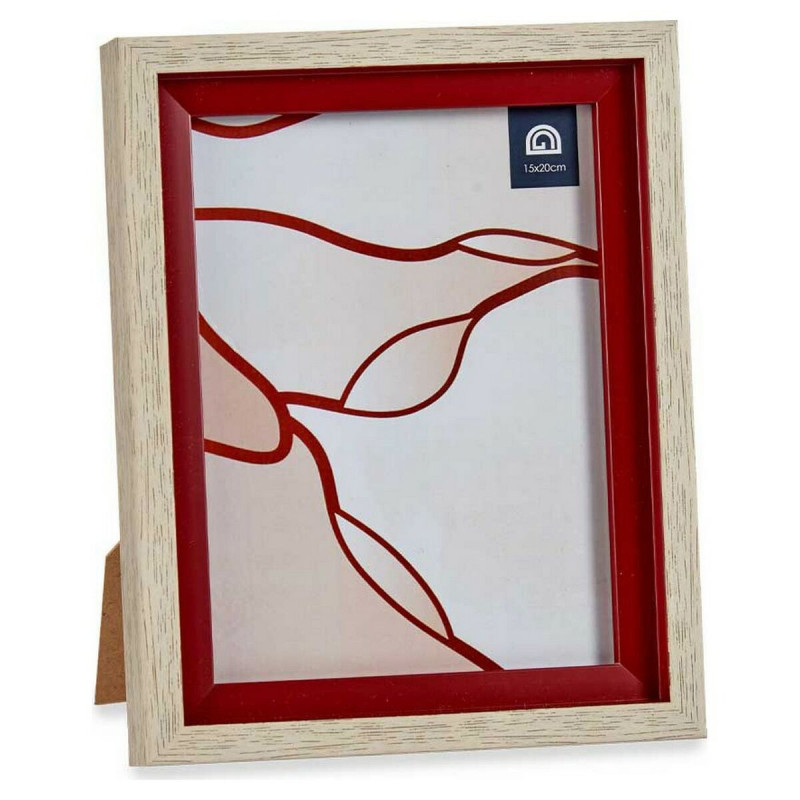 Cadre photo 16515 Rouge Marron 18,8 x 2 x 24 cm Verre Bois Plastique