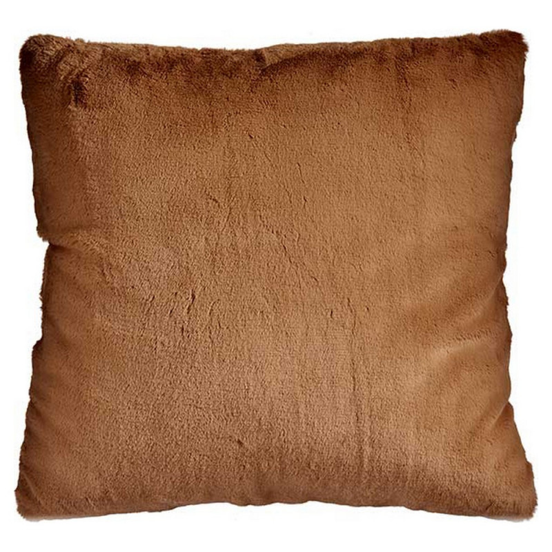 Coussin Avec cheveux Marron Cuir synthétique (60 x 2 x 60 cm)