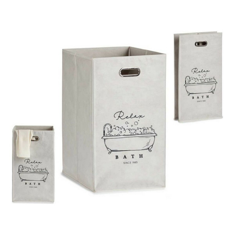 Image secondaire de Panier Relax Bath Blanc Carton 60 L 35 x 57 x 35 cm Pliable