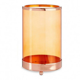 Bougeoir Cuivre Ambre Cylindre Métal verre (12,2 x 19,5 x 12,2 cm) 26,99 €