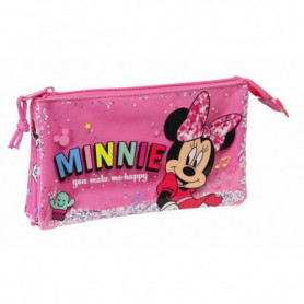 Trousse Fourre-Tout Triple Minnie Mouse Lucky Rose (22 x 12 x 3 cm) 17,99 €