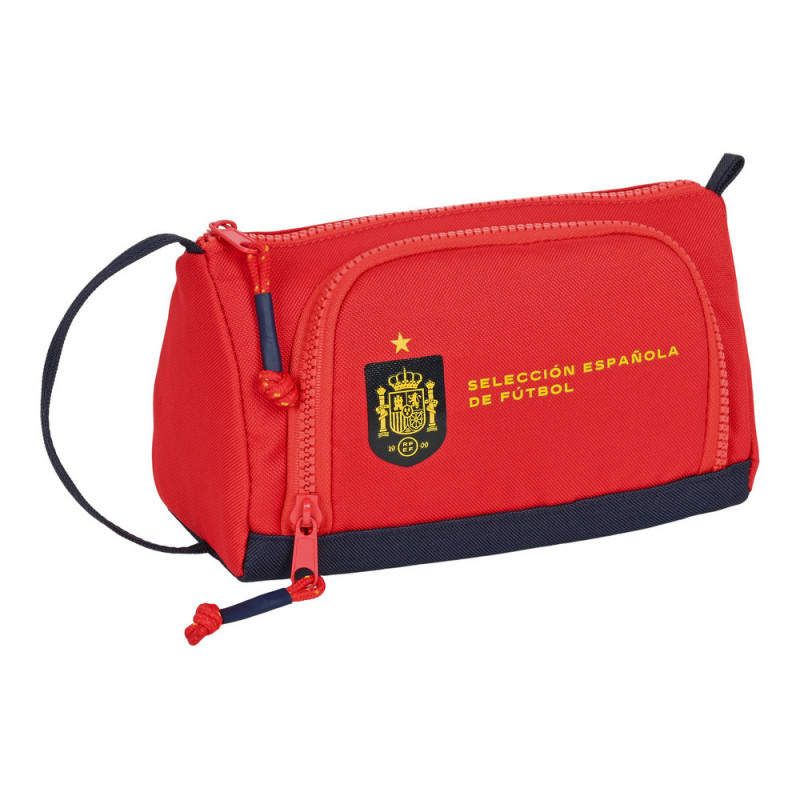 Trousse d'écolier RFEF Bleu Rouge 20 x 11 x 8.5 cm (32 Pièces)