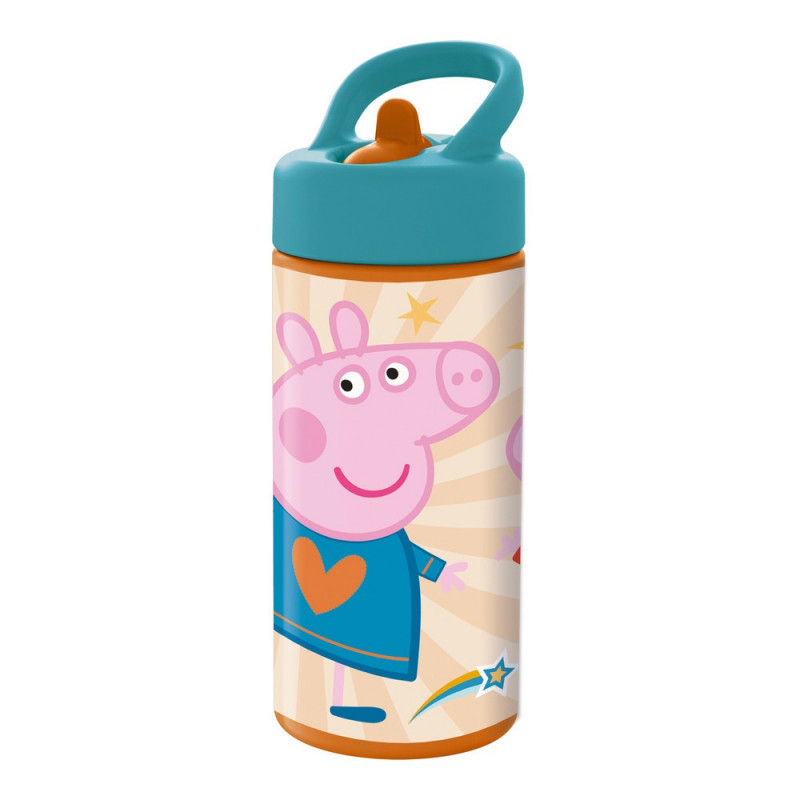 Bouteille d'eau Peppa Pig Having fun Rose