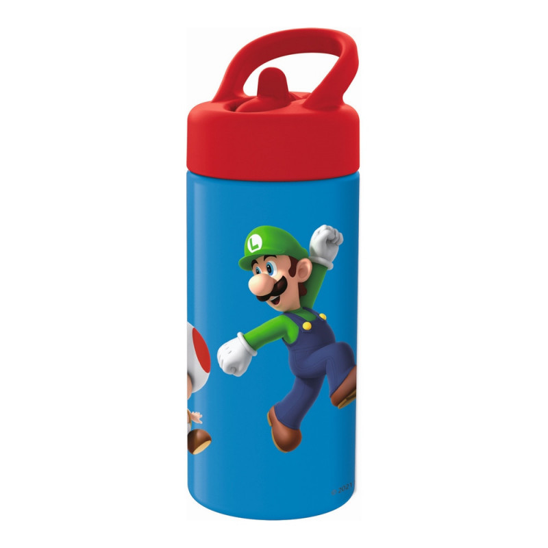 Bouteille d'eau Super Mario Rouge Bleu (410 ml)