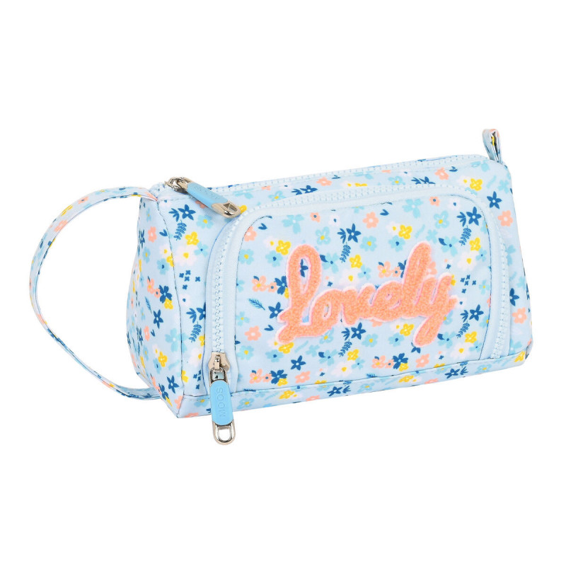 Trousse Scolaire avec Accessoires Moos Lovely Bleu (32 Pièces)