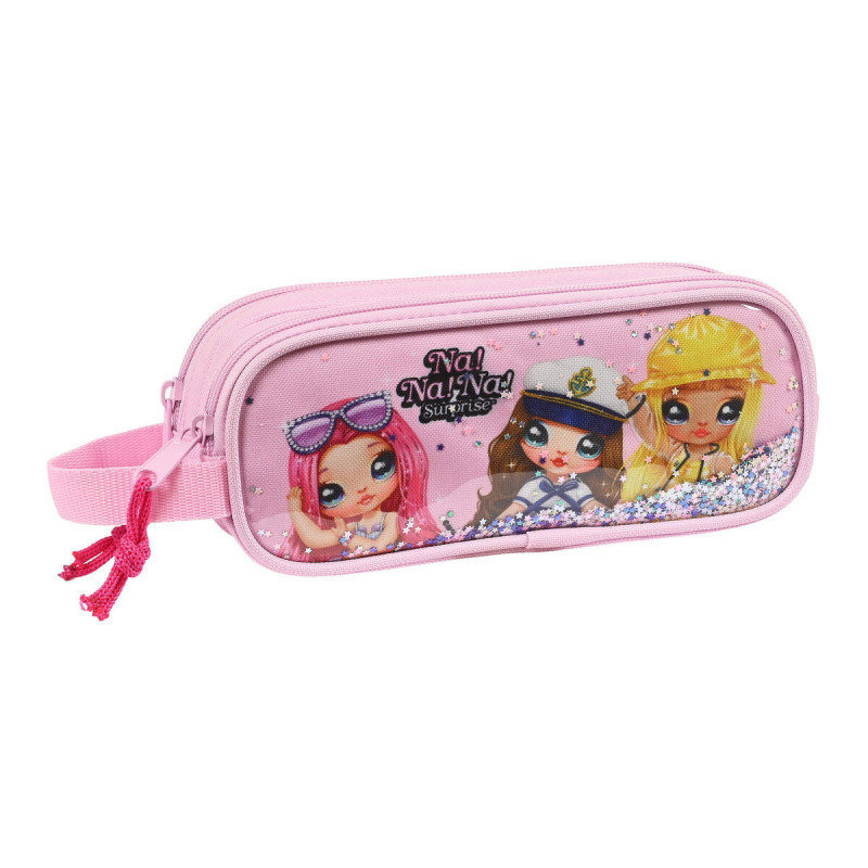 Trousse Fourre-Tout Double Na!Na!Na! Surprise Sparkles Rose clair 21 x 8 x 6 cm