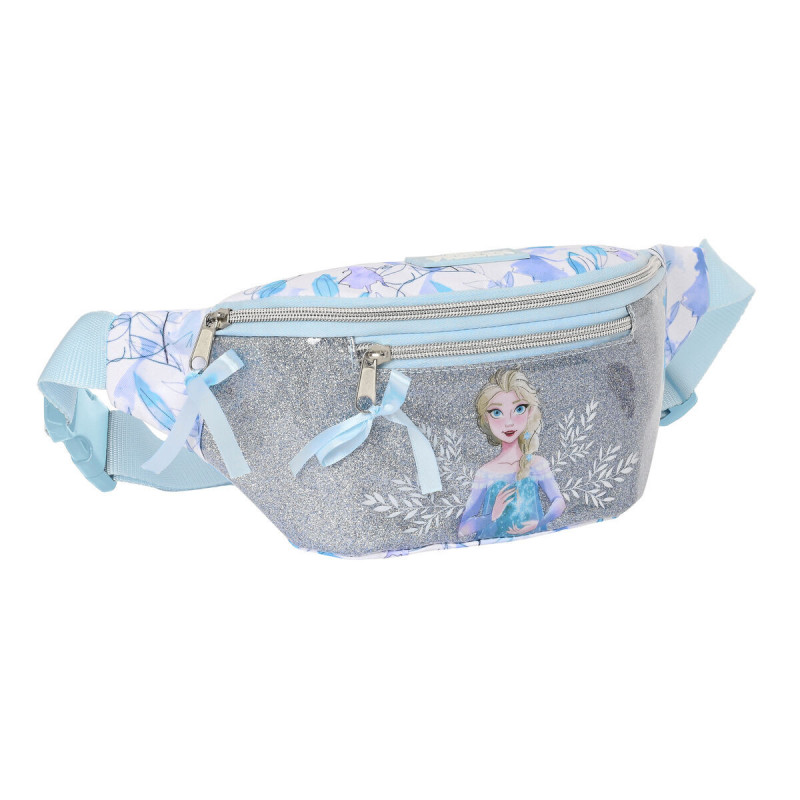 Sac banane Frozen Memories Argenté Bleu Blanc (23 x 12 x 9 cm)