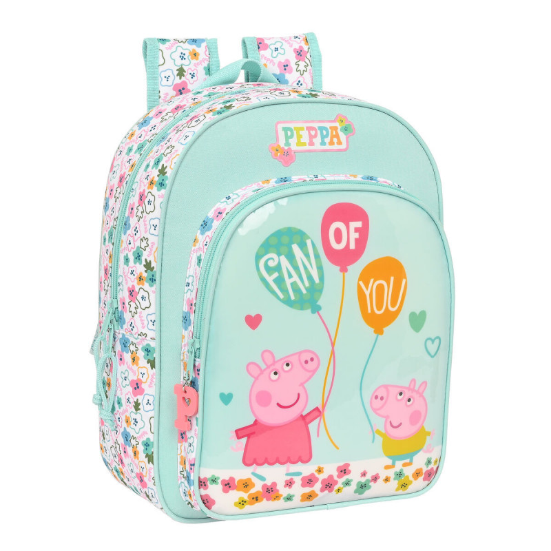 Cartable Peppa Pig Cosy corner Bleu clair (26 x 34 x 11 cm)