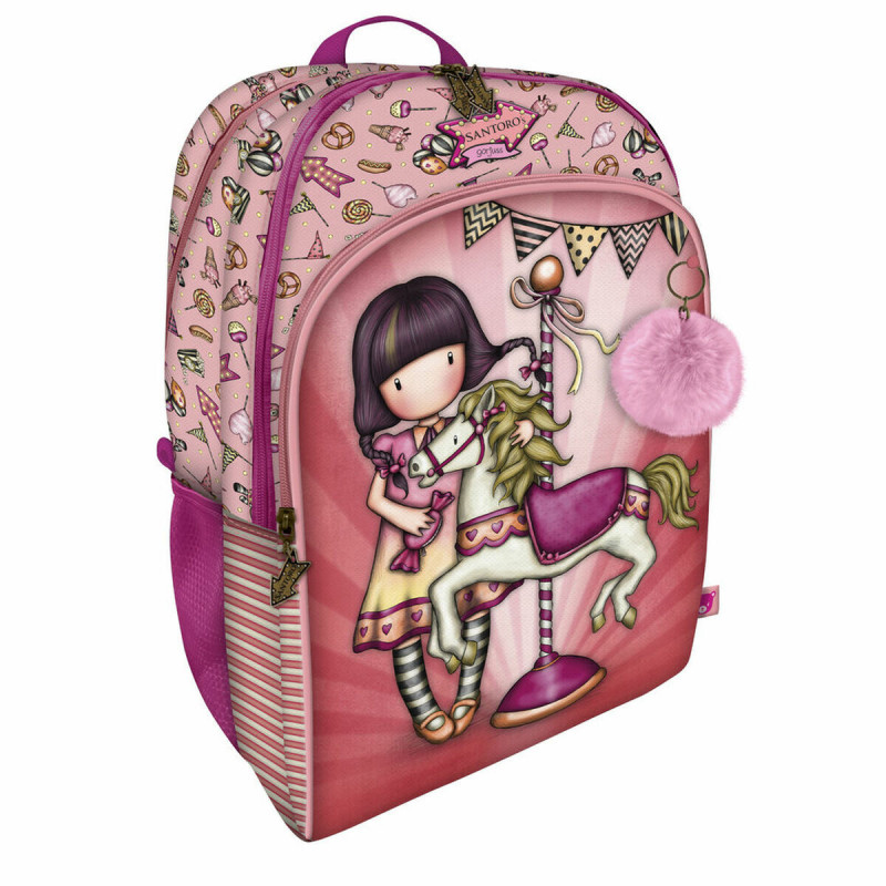 Cartable Gorjuss Carousel Saumon (34.5 x 43.5 x 22 cm)