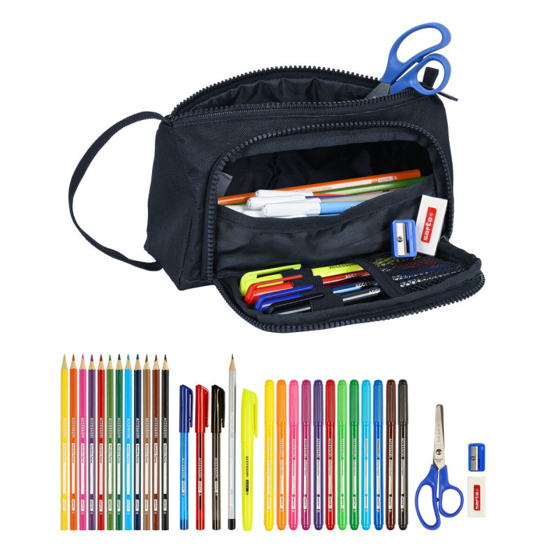 Image secondaire de Trousse Scolaire avec Accessoires F.C. Barcelona Bordeaux Blue marine (32 Pièces)