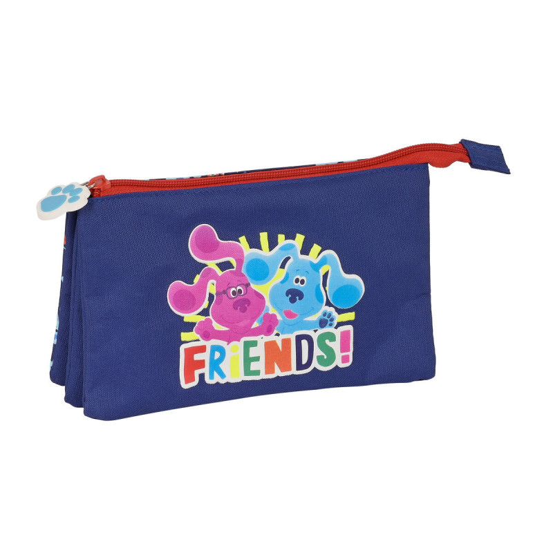 Trousse Fourre-Tout Triple Safta Blues Clues Blue marine 22 x 12 x 3 cm