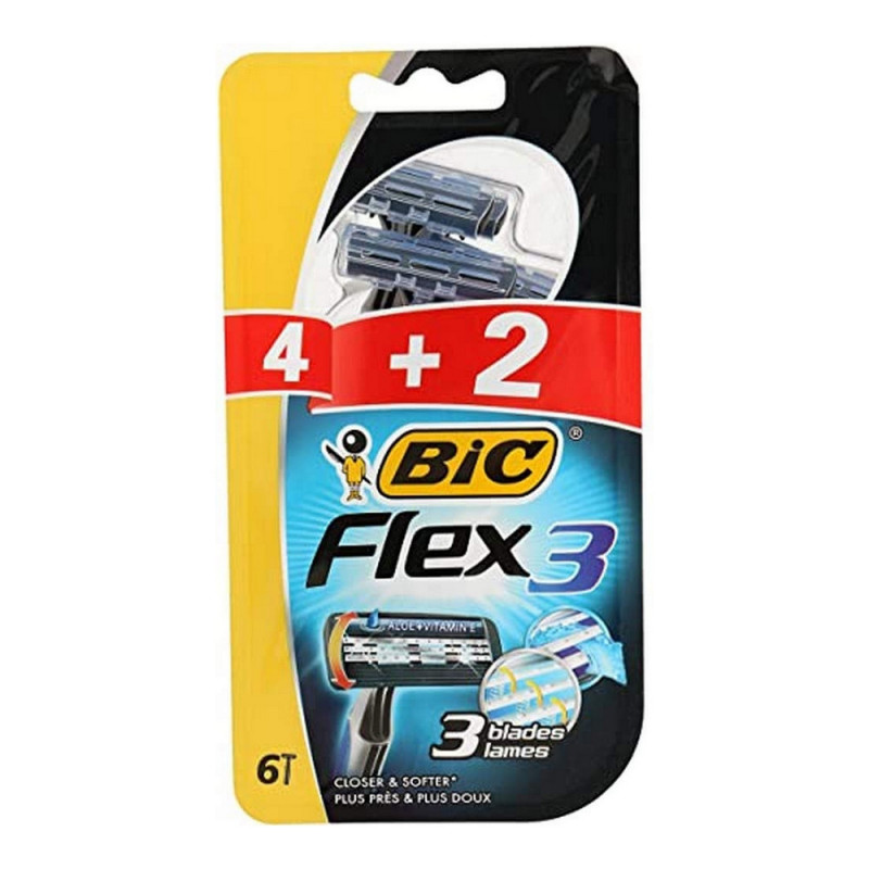 Rasoir Bic Flex3 (6 uds)