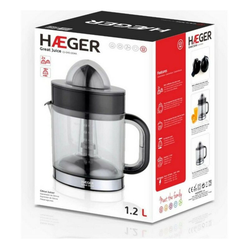 Image secondaire de Centrifugeuse électrique Haeger CJ-040.004A Noir Multicouleur 40 W 1,2 L